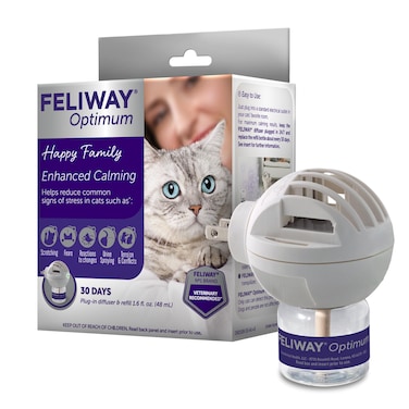 FELIWAY Optimum Cat Enhanced Calming Pheromone Diffuser 30 Day Starter Kit 48 mL