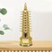 Shoppersduniya Fengshui Pagoda Education 9 Layer Tower for Academic Success  Positive Energy Metal Golden