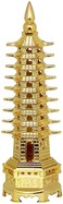 Shoppersduniya Fengshui Pagoda Education 9 Layer Tower for Academic Success  Positive Energy Metal Golden