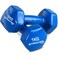STRAUSS Vinyl Dumbbell 2 KG Pair 1 KG Each Blue