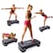 JAXPETY 27 Fitness Aerobic Step Adjust 4  6Exercise Stepper with Risers Home Gym Black  Gray