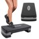 JAXPETY 27 Fitness Aerobic Step Adjust 4  6Exercise Stepper with Risers Home Gym Black  Gray