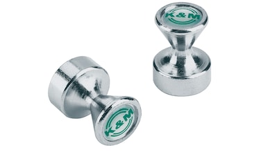 KM Konig  Meyer 1158000029 Power Magnets  Strong Music Sheet Holder  Easy To Use  Mini Sized  Multi Use Steel Casing with KM Logo  German Made  2 Pack