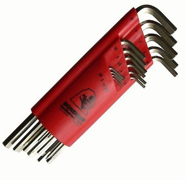 Bondhus 17195 Set of 15 Hex Lwrenches with BriteGuard Finish Extra Long Length sizes 12710mm