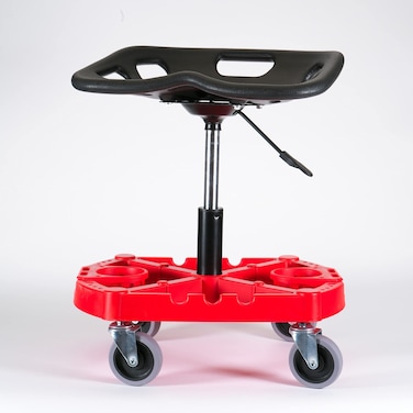 Rhino Bilt Rolling Shop Stool Creeper Detailing Seat wStorage Mechanic 330 lb