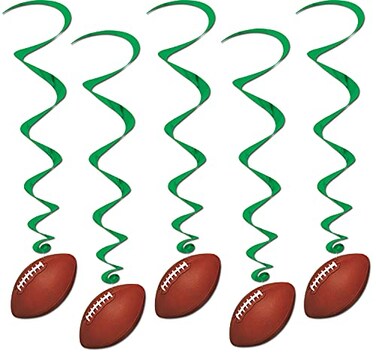 Beistle Football Whirls 5 Count