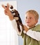 Playmaker Toys Flingshot Flying Monkey Plush Toy Brown