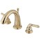 Kingston Brass KS2962 Naples Widespread Lavatory Faucet Polished Brass 8Inch Adjustable Center