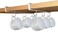 Better Houseware Coffee Mug Holder UnderShelf Mug Rack with 6 Hooks Cup Organizer for Kitchen Cabinets Set of 2 White