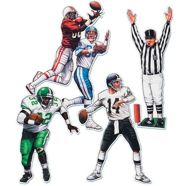 Pkgd Football Figures Party Accessory 1 count 4Pkg