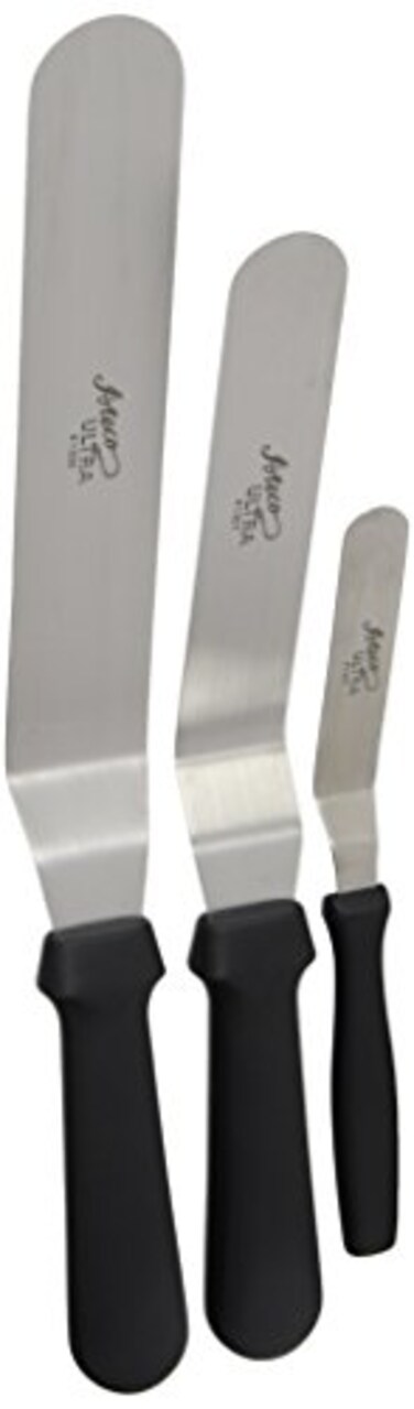 Ateco Professional Offset Spatula Set Silver 1  Pack Large