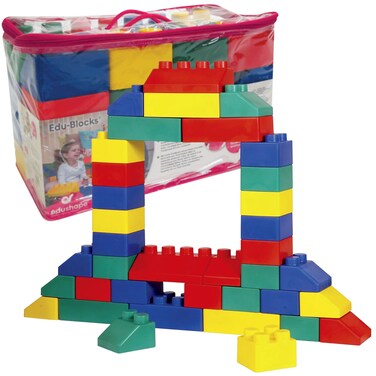 Edushape Flexi Soft Baby Blocks for Toddlers 13 26 Pieces Giant Size  Easy Storage in PVC Bag  EduBlocks Soft Blocks Foam Blocks  Stacking Blocks Building Blocks for Daycares and Preschool