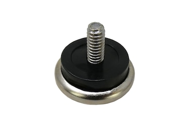 Shepherd Hardware 9451 114Inch Threaded Stem Furniture Glides 14Inch Stem Diameter Metal Base with Rubber Cushion 4 count Pack of 1Silver