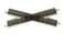Bachmann Trains  SnapFit EZ TRACK 30 DEGREE CROSSING 1card  NICKEL SILVER Rail With Gray Roadbed  HO Scale