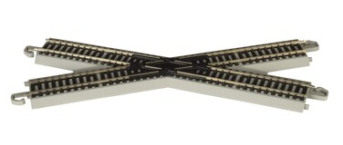 Bachmann Trains  SnapFit EZ TRACK 30 DEGREE CROSSING 1card  NICKEL SILVER Rail With Gray Roadbed  HO Scale