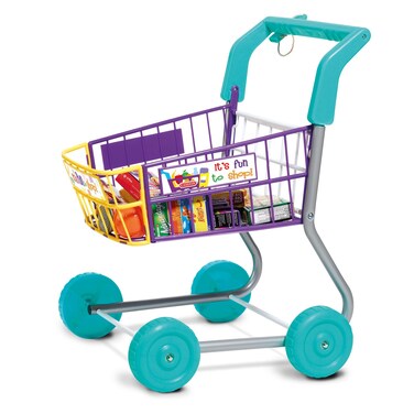 Casdon Shopping Trolley  Colourful Toy Shopping Trolley for Children Aged 3 Plus  Equipped with Everything Needed for an Exciting Shopping Trip