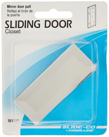 PrimeLine 161783 Mirror Door Glass Pull with Adhesive Back 114 In Wide x 3 In Tall 2 Pack