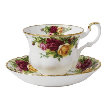 Royal Albert Old Country Roses Teacup  Saucer Set 65 oz Multi