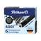 Pelikan 4001 TP6 Ink Cartridges for Fountain Pens Brilliant Black 08ml 6 Pack 301218