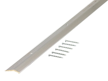 MD Building Products 66092 138 In X 36 In Polished Aluminum Carpet Trim wScrew Nails