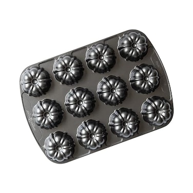 Nordic Ware Brownie Bundt Pan 375 Cup Capacity Graphite