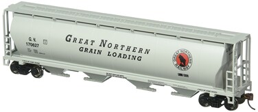 Bachmann Trains  Canadian 4 Bay Cylindrical Grain Hopper  Great Northern  HO Scale Grey 8