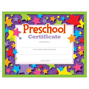 Preschool Certificates Pack of 30