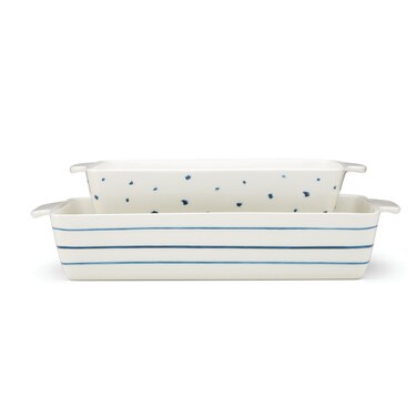 Lenox Blue Bay Rectangular Bakers 2Piece Set 970 Multi