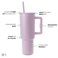 Simple Modern 40 oz Tumbler with Handle and Straw Lid  Insulated Cup Reusable Stainless Steel Water Bottle Travel Mug Cupholder Use  Gifts for Women Men Him Her  Trek Collection  Lavender Mist