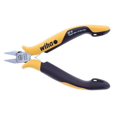 Wiha 32710 Precision Cutters ESD Safe Wide Tapered Head Full Flush