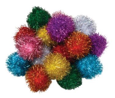 Creativity Street Glitter Poms 2 X 16Piece Assorted