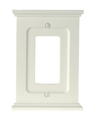 Amerelle 178RW Mantel Wallplate Single Rocker White
