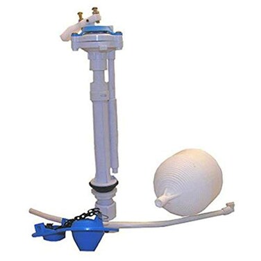 LASCO 044041 Toilet Ballcock with AntiSyphon Plastic Adjustable 9Inch13Inch Fill Valve Kit with Float Float Rod Refill Tube Flapper and Nut
