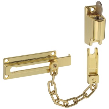 National Hardware N183582 806 Keyed Chain Door Locks in Brass