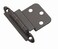 Amerock  Cabinet Hinge  38 inch 10 mm Inset Hinge  Oil Rubbed Bronze  2 Pack  Non SelfClosing Hinge  Face Mount Hinge  Cabinet Door Hinge