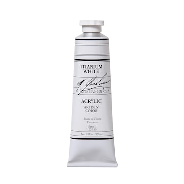 M Graham 2Ounce Tube Acrylic Paint Titanium White
