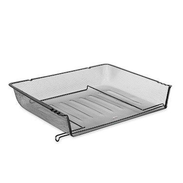 Eldon 62555 Nestable Mesh Stacking Side Load Letter Tray WireBlack