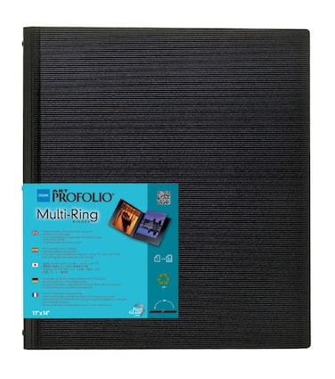 ITOYA RB1114 Itoya RB1114 MultiRing Binder Refillable 11 inch x 14 inch Black Black 11x14