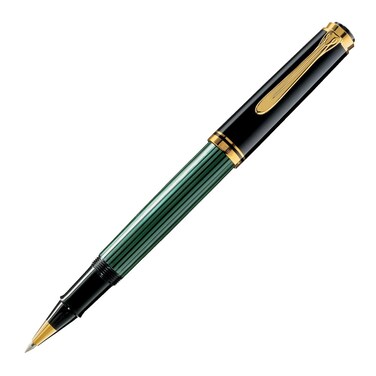 Pelikan Souvern R400 Rollerball Pen BlackGreen 1 Each 997494 Medium Refill