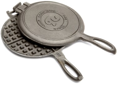 Rome Industries Old Fashioned Waffle Cast Iron Black