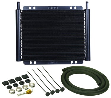 Derale 13503 Series 8000 Plate and Fin Transmission Oil Cooler  Black
