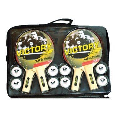 Butterfly Table Tennis Racket and Ball Sets  Includes ITTF Approved Ping Pong Paddles With Rubber and Sponge  Includes Ping Pong Balls