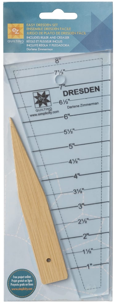 WRIGHTS EZ Quilting 882700 Easy Dresden Quilt Tool Set 10 x 35 x 013 Clear