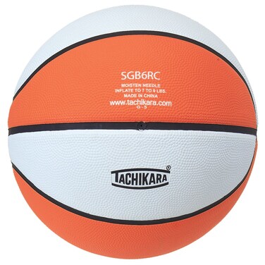 Tachikara Intermediate Size 2Tone Rubber Basketball OrangeWhite