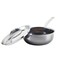 Hestan  NanoBond Collection  Titanium Stainless Steel Saucier Pan with Lid Induction Cooktop Compatible 2Quart