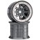 Axial AX8042 Oversize 8Spoke RC Monster Truck Beadlock Wheels 17Mm with 14Mm Adapters Black Set of 2 AXIC8042
