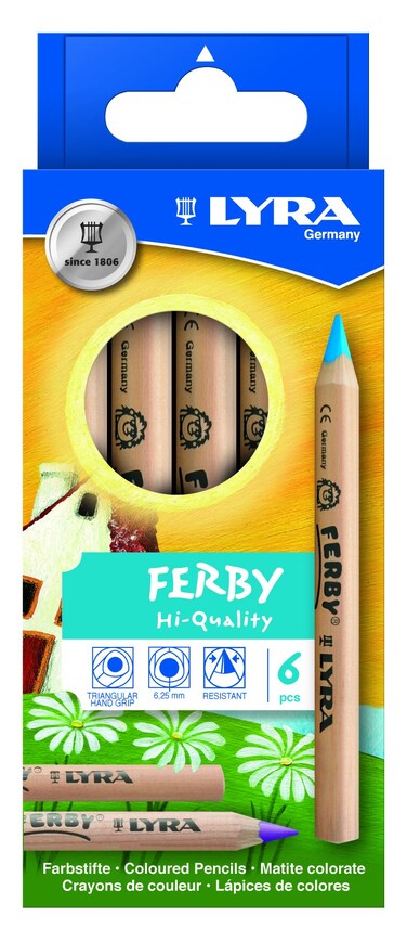 Lyra Ferby Natural Colouring Pencils  Box of 6