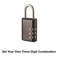Master Lock Black Combination Padlock Indoor Gym Locker Lock with Customizable 3digit Code for Luggage Backpacks Cabinets 647D