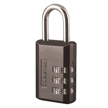 Master Lock Black Combination Padlock Indoor Gym Locker Lock with Customizable 3digit Code for Luggage Backpacks Cabinets 647D