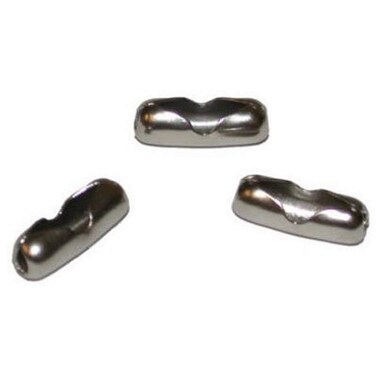 JANDORF SPECIALTY HARDWARE Nickel Plated 90418 Number6 Steel Beaded Chain Connector 100Pack No Size 100 Count